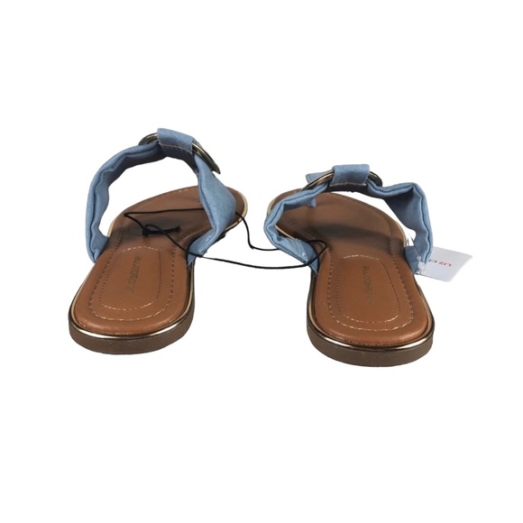 LIZ CLAIBORNE CALAYAN Dusty Blue Flat Thong Sandals - Picture 5 of 11